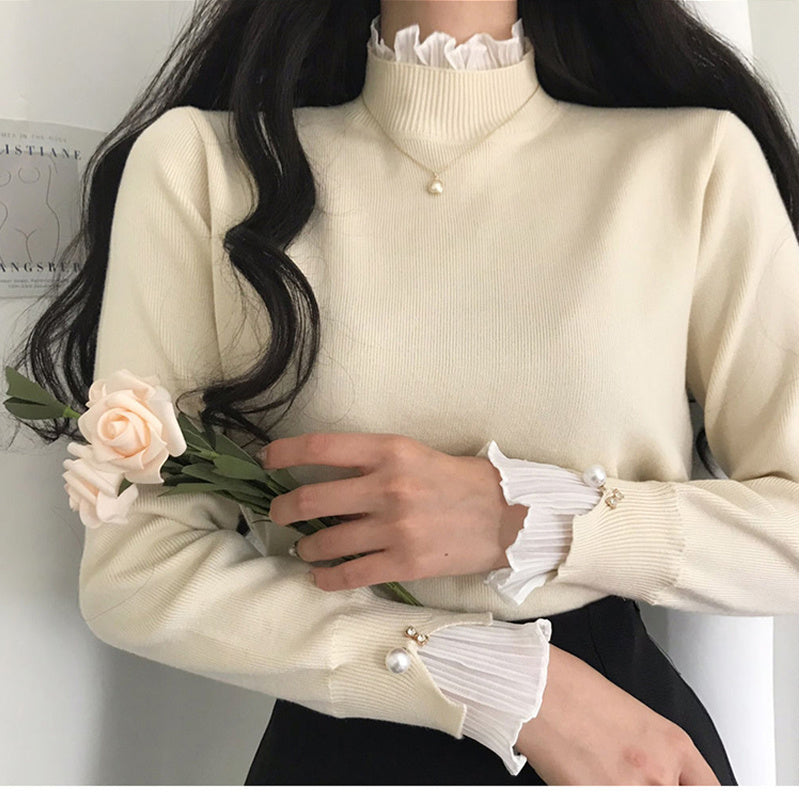 Women's Pullover Long Sleeve Bottoming Sweater