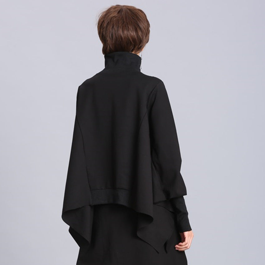 Street bat shirt irregular long sleeve pullover loose coat sweater women