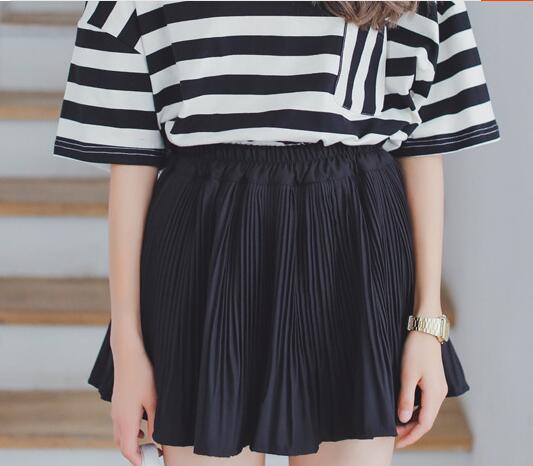 All-match A-line Half-length Pleated Puff Skirt Pants