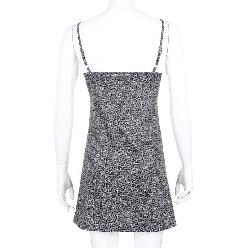 Adjustable strap A-line skirt