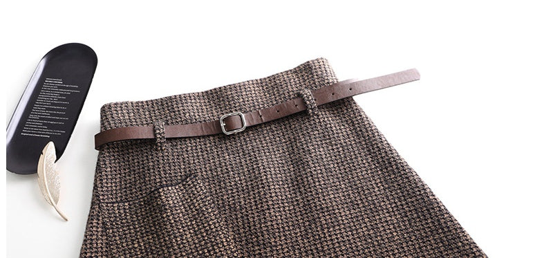 Retro irregular a-line skirt bag hip skirt