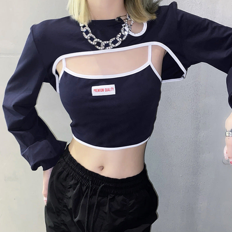 Women's Solid Color Slim Fit Fashion Labeled Tank Top
