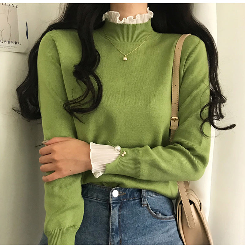 Women's Pullover Long Sleeve Bottoming Sweater