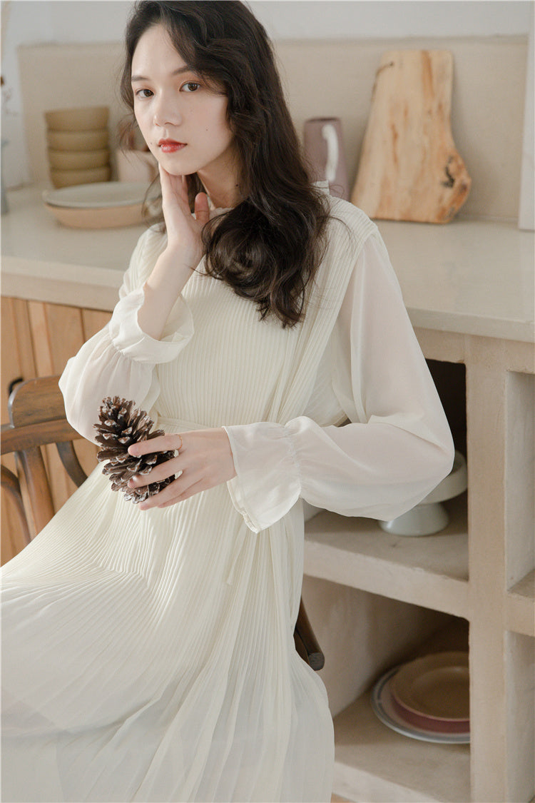White dress gentle skirt