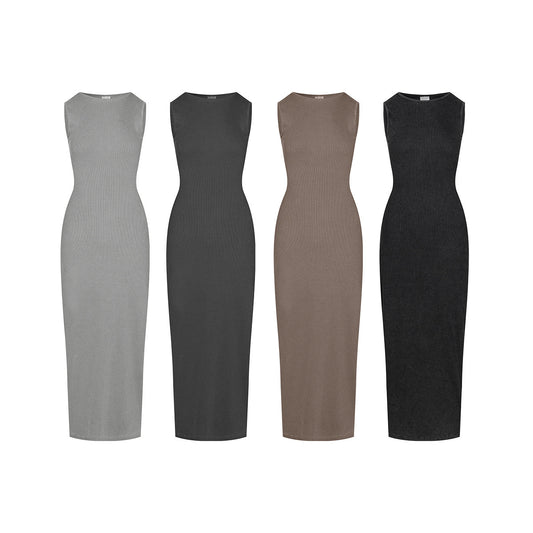 Lady Like Woman Vest High-grade Slim Fit Slimming Knitted Dress