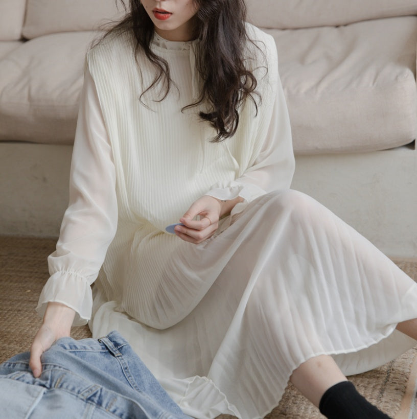 White dress gentle skirt