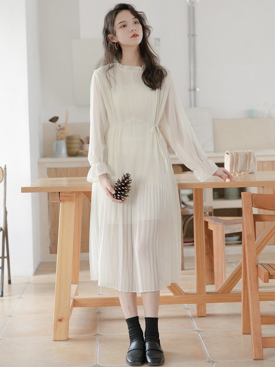 White dress gentle skirt