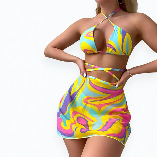 Women’s Summer Beachwear – Bikini with Mini Skirt