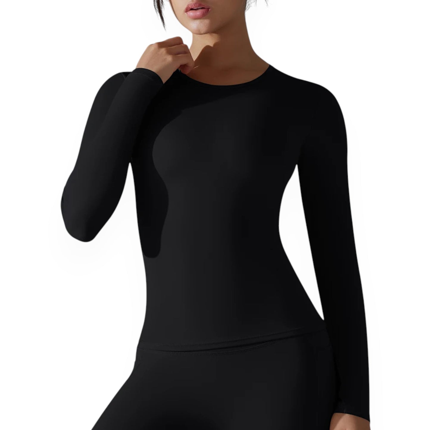 Women’s Breathable Nylon Spandex Active Top – Stretchy Pullover Sports Shirt for Running, Cycling & Fitness
