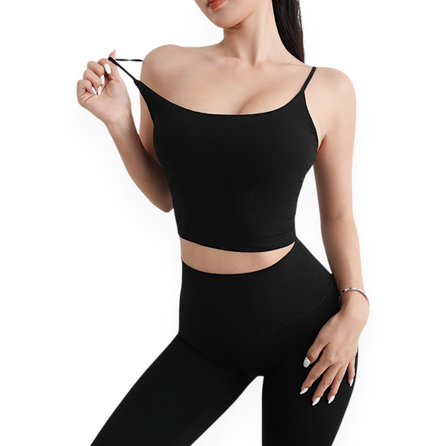 Yoga Fitness Spaghetti Strap Tank Top for Women – Lightweight, Breathable Workout Cami for Gym, Running & Pilates