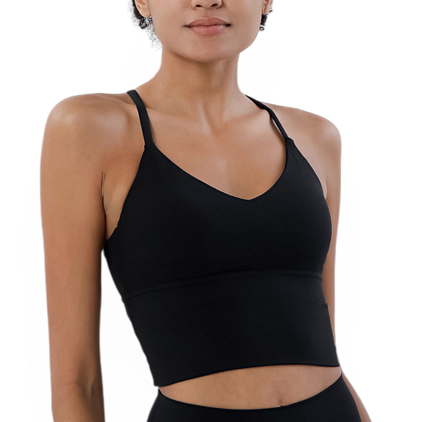 Nude Yoga Vest for Women – Breathable Fitness Sports Bra with Beautiful Back Design