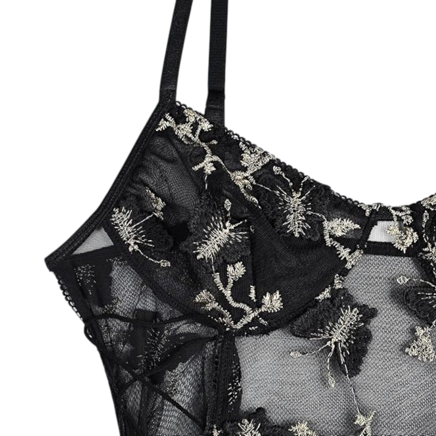 Butterfly Lace Bodysuit – Elegant Short Sleeve Women’s Pullover