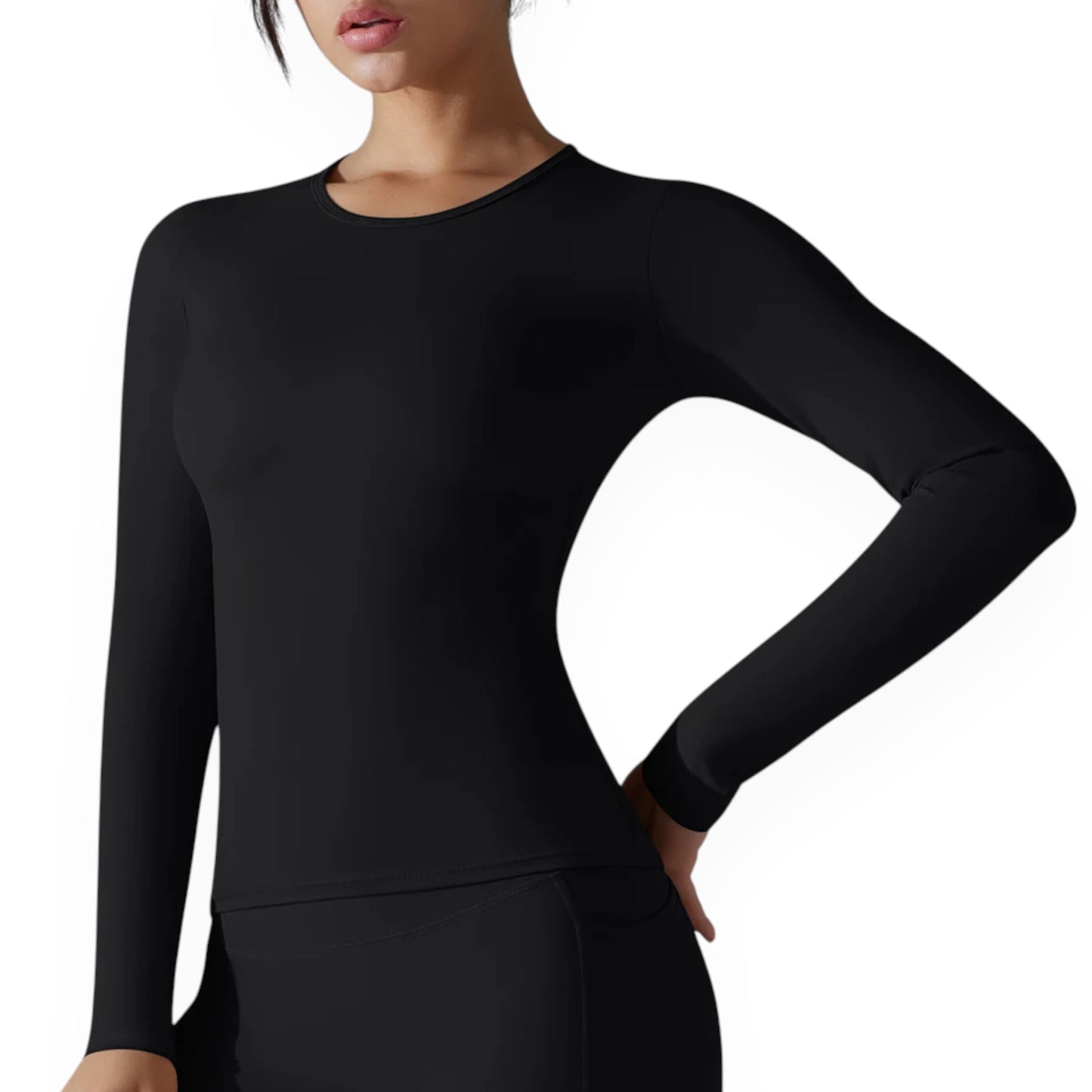 Women’s Breathable Nylon Spandex Active Top – Stretchy Pullover Sports Shirt for Running, Cycling & Fitness