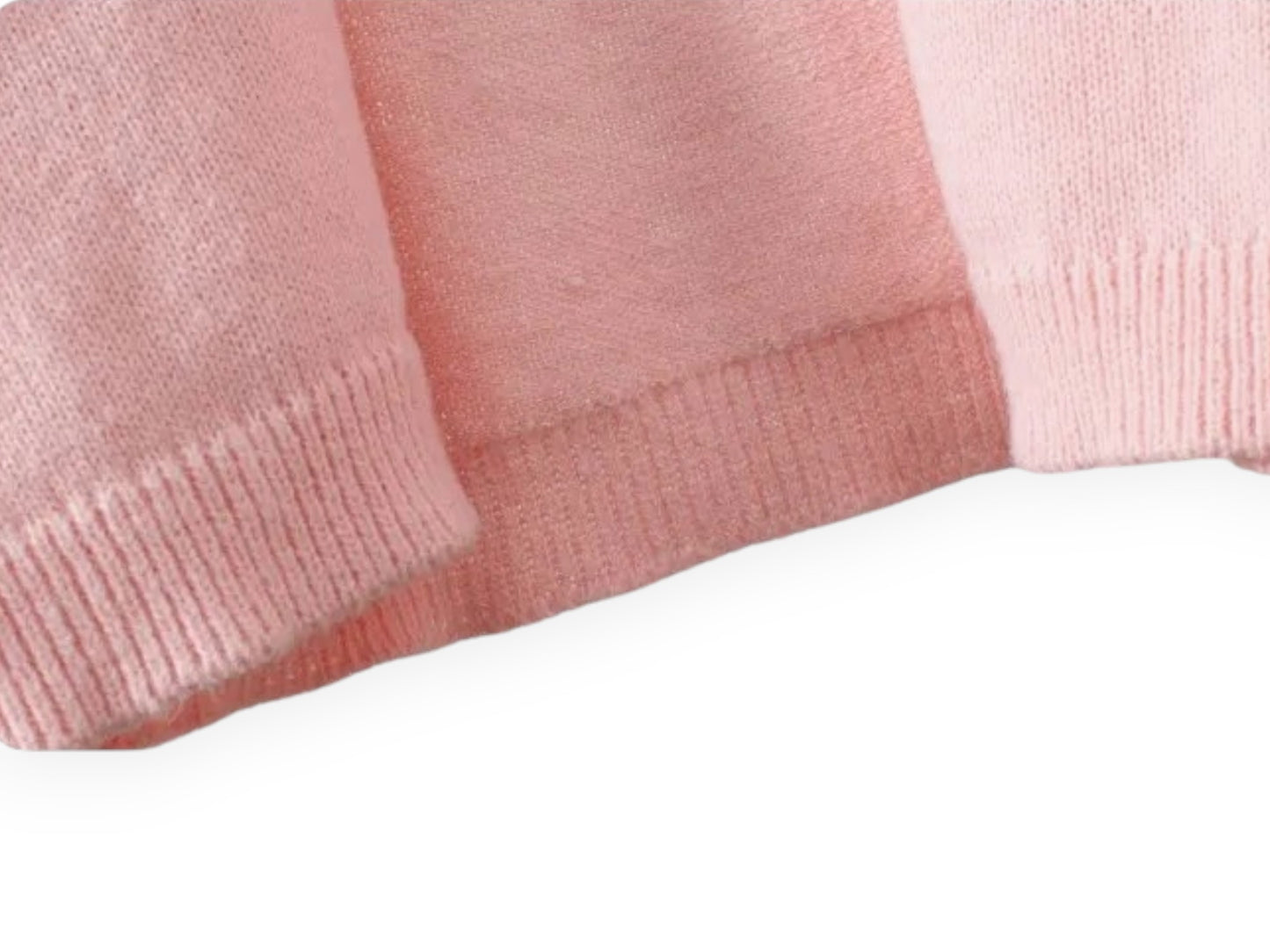 Women’s Cherry Embroidered Pink Cardigan – Elegant Long Sleeve Open Front