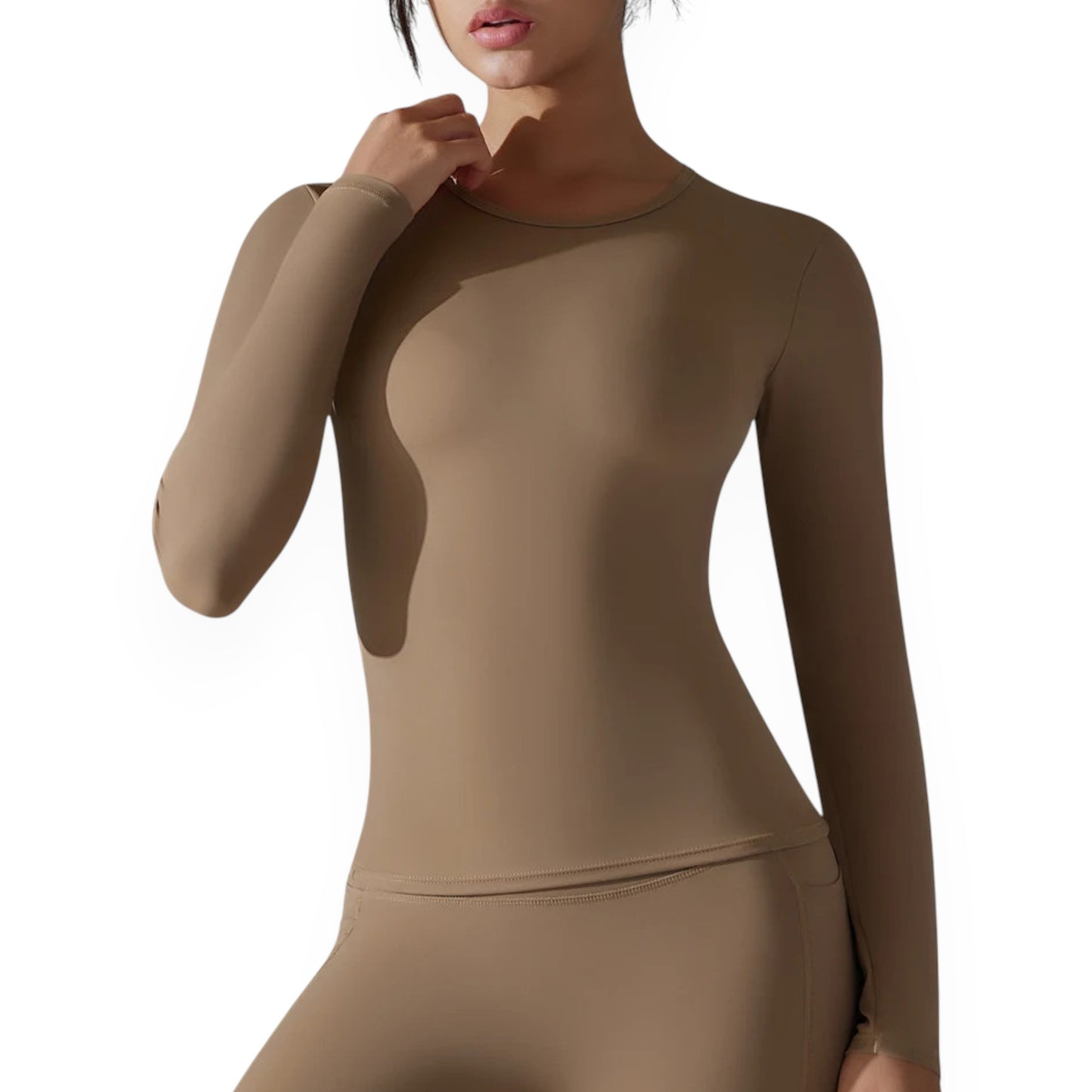 Women’s Breathable Nylon Spandex Active Top – Stretchy Pullover Sports Shirt for Running, Cycling & Fitness