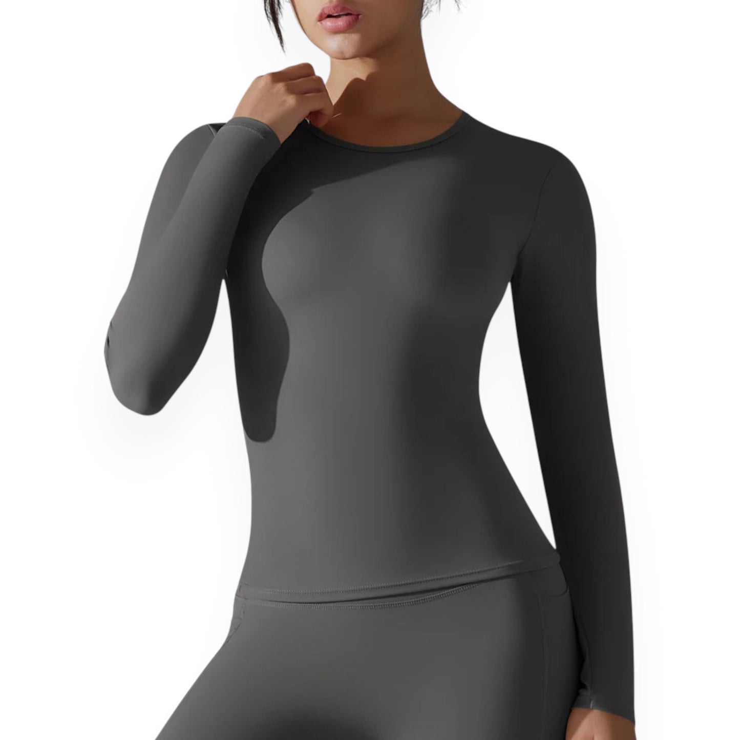 Women’s Breathable Nylon Spandex Active Top – Stretchy Pullover Sports Shirt for Running, Cycling & Fitness