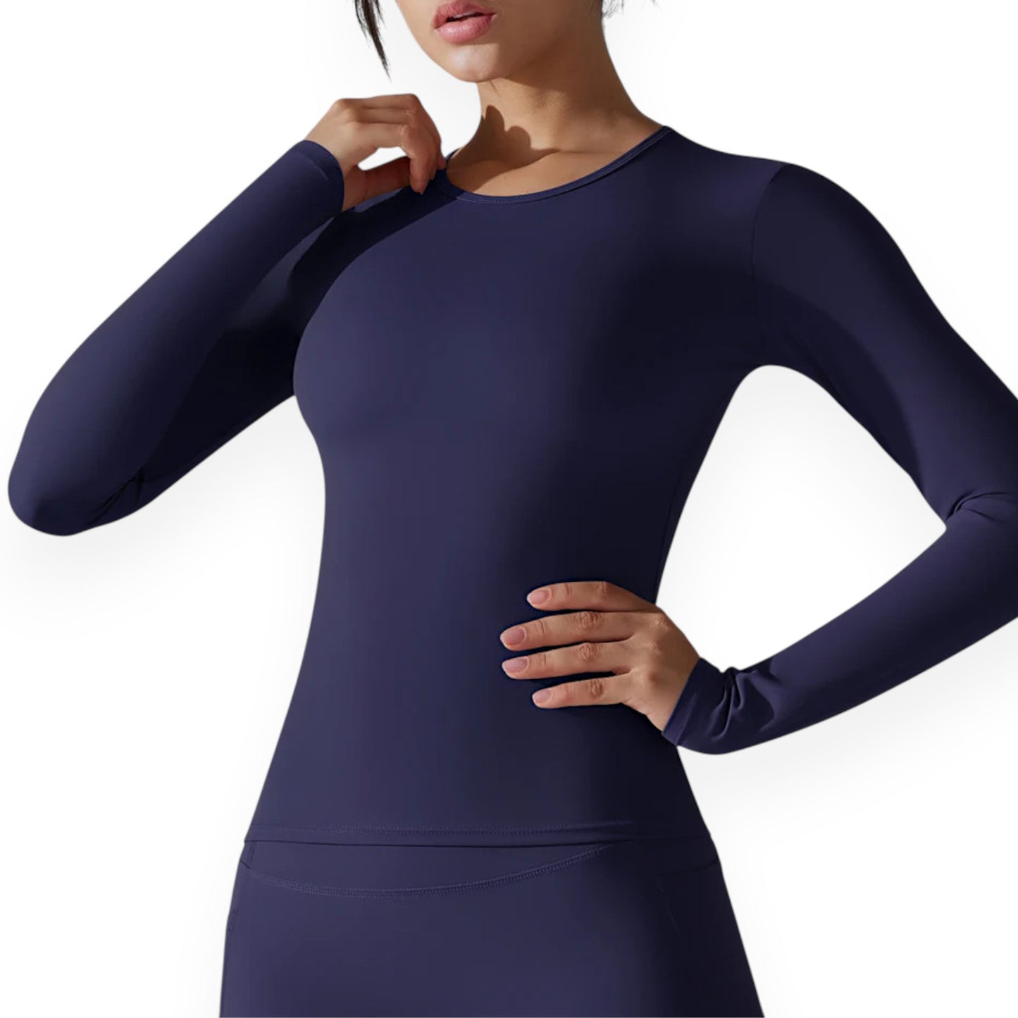 Women’s Breathable Nylon Spandex Active Top – Stretchy Pullover Sports Shirt for Running, Cycling & Fitness
