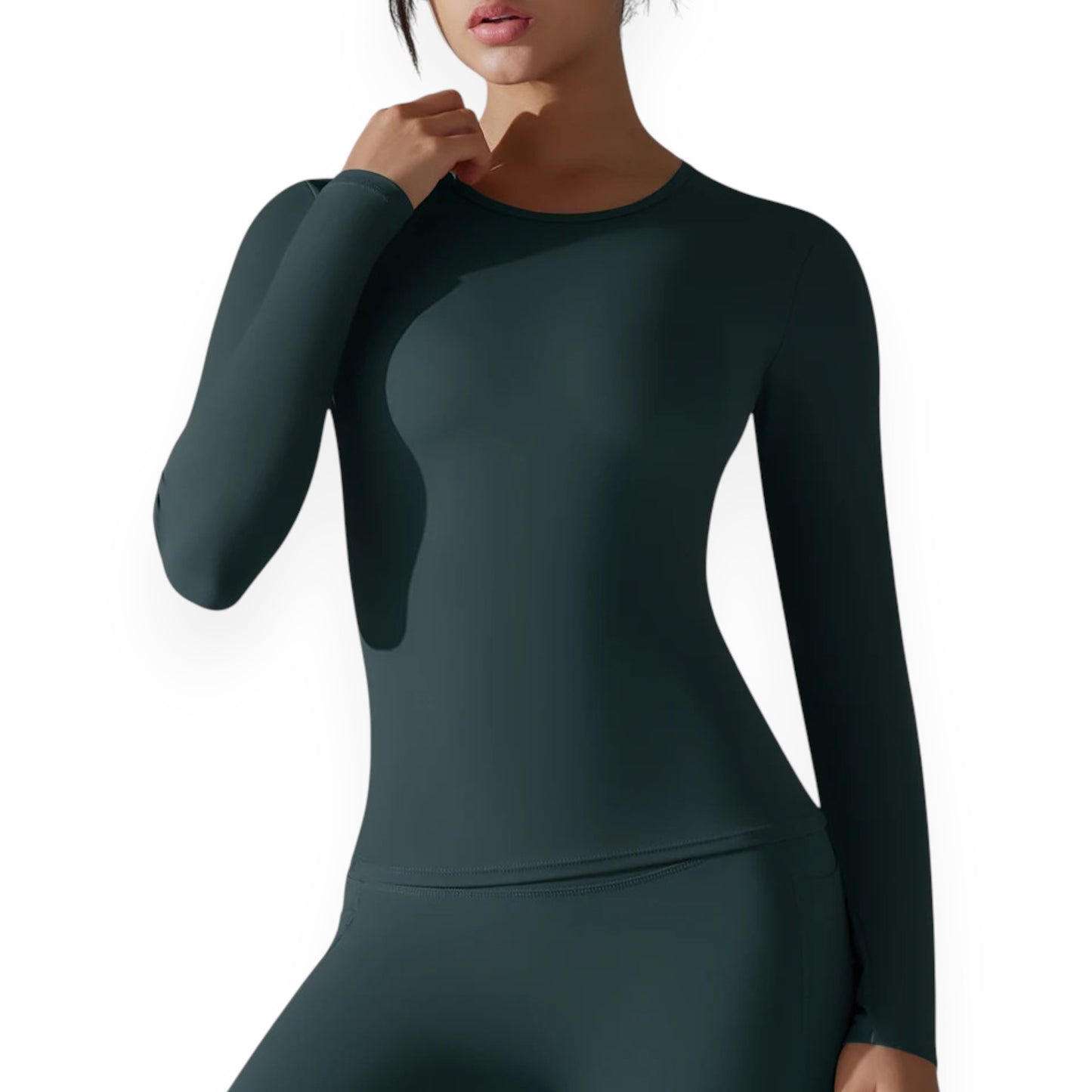 Women’s Breathable Nylon Spandex Active Top – Stretchy Pullover Sports Shirt for Running, Cycling & Fitness