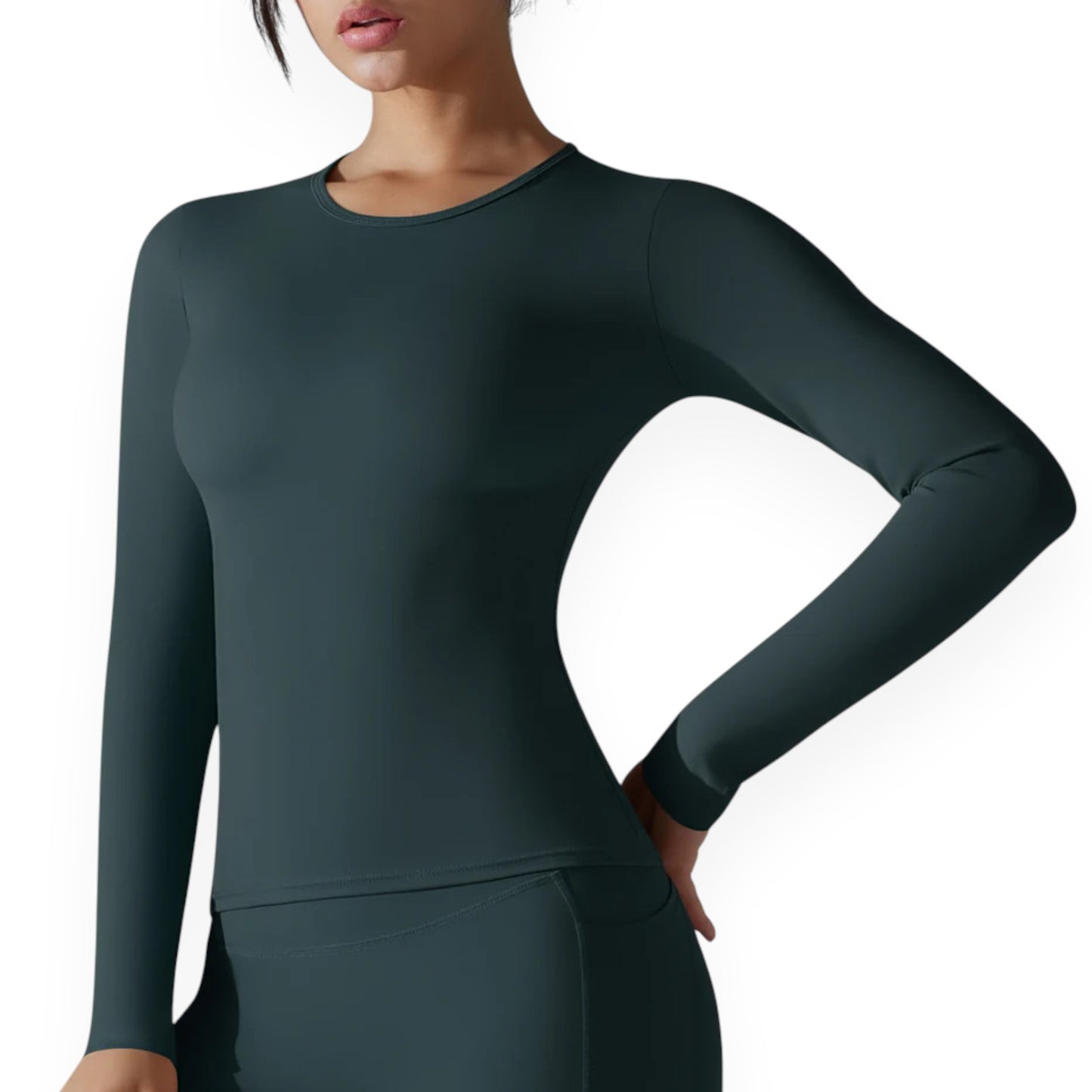 Women’s Breathable Nylon Spandex Active Top – Stretchy Pullover Sports Shirt for Running, Cycling & Fitness