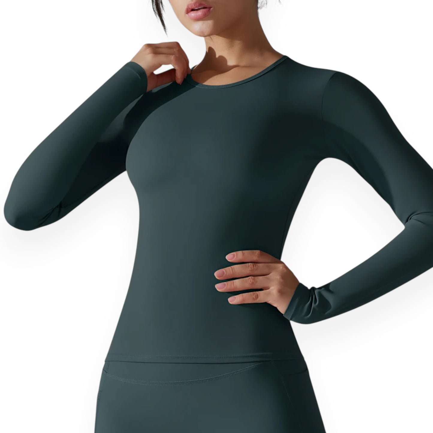 Women’s Breathable Nylon Spandex Active Top – Stretchy Pullover Sports Shirt for Running, Cycling & Fitness