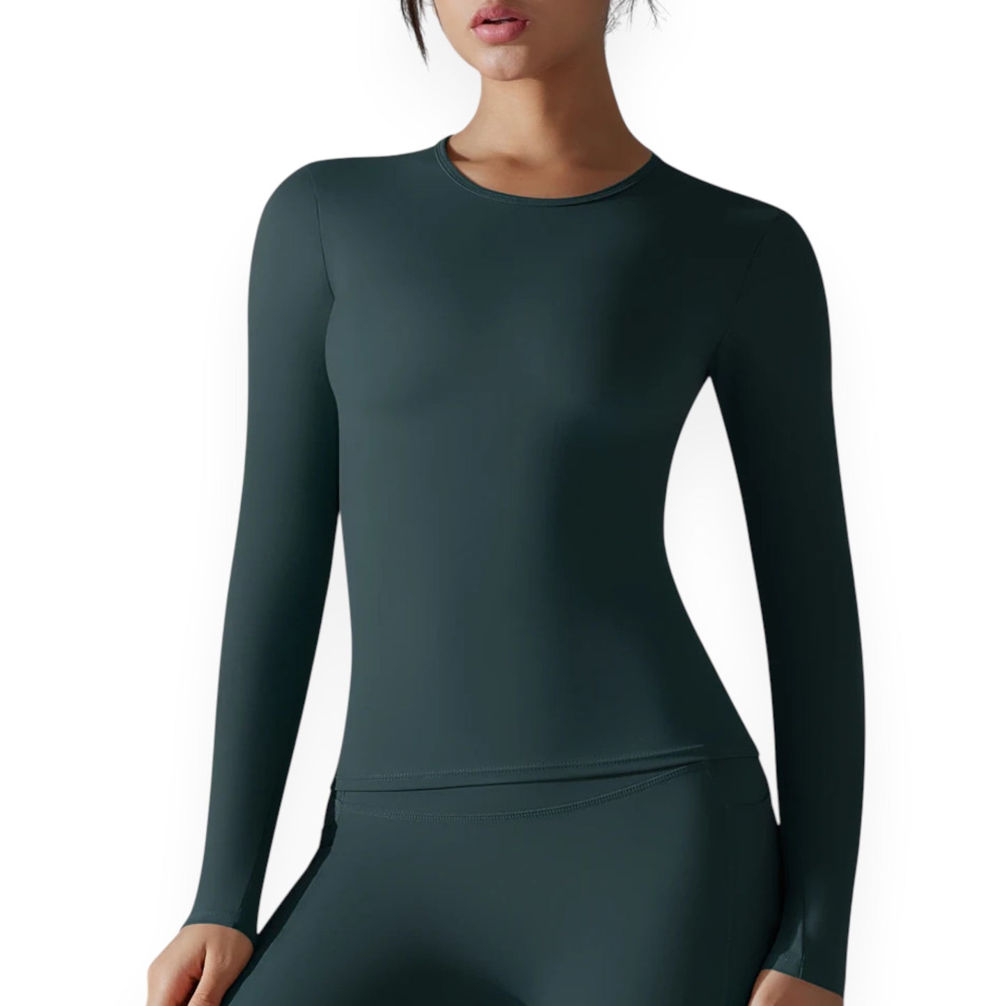Women’s Breathable Nylon Spandex Active Top – Stretchy Pullover Sports Shirt for Running, Cycling & Fitness