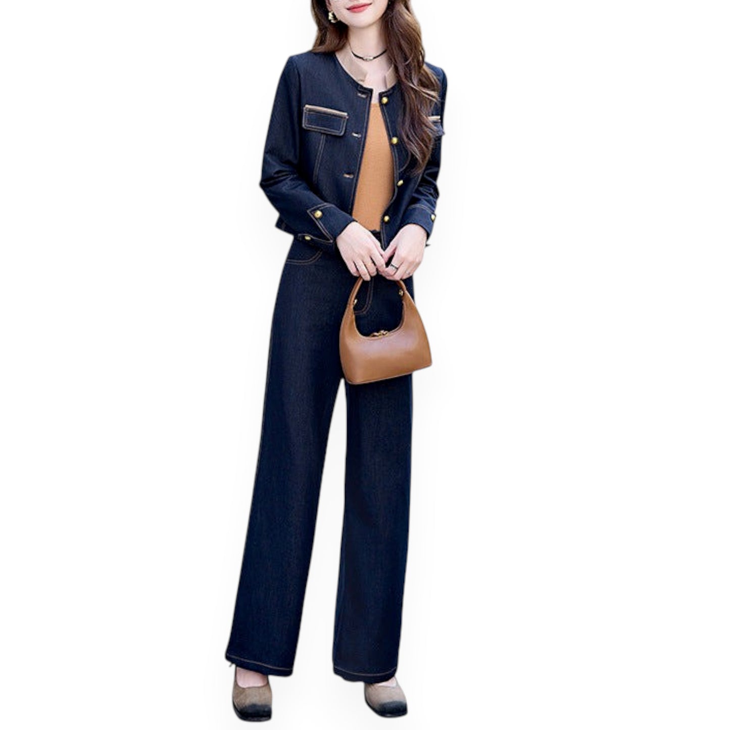 Elegant Office Denim Shirt – Business Casual Top for Women