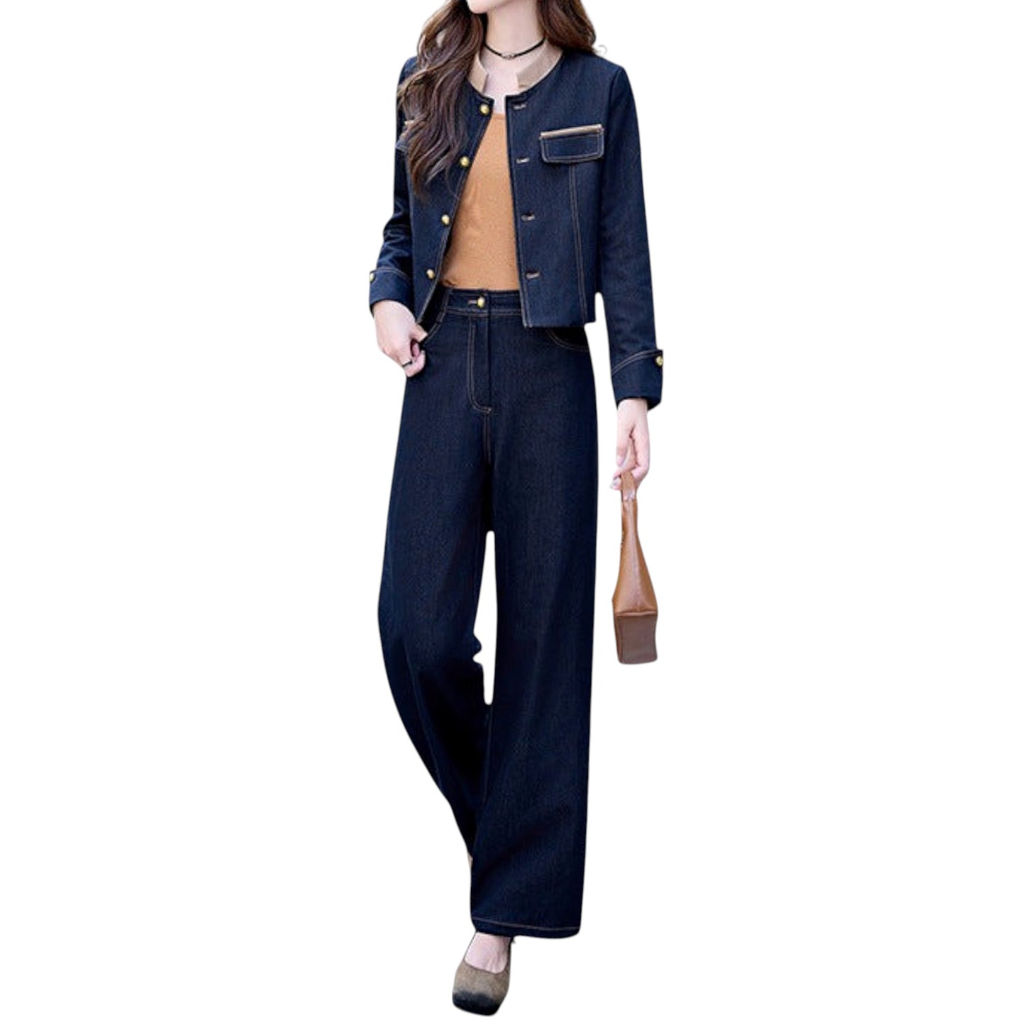 Elegant Office Denim Shirt – Business Casual Top for Women