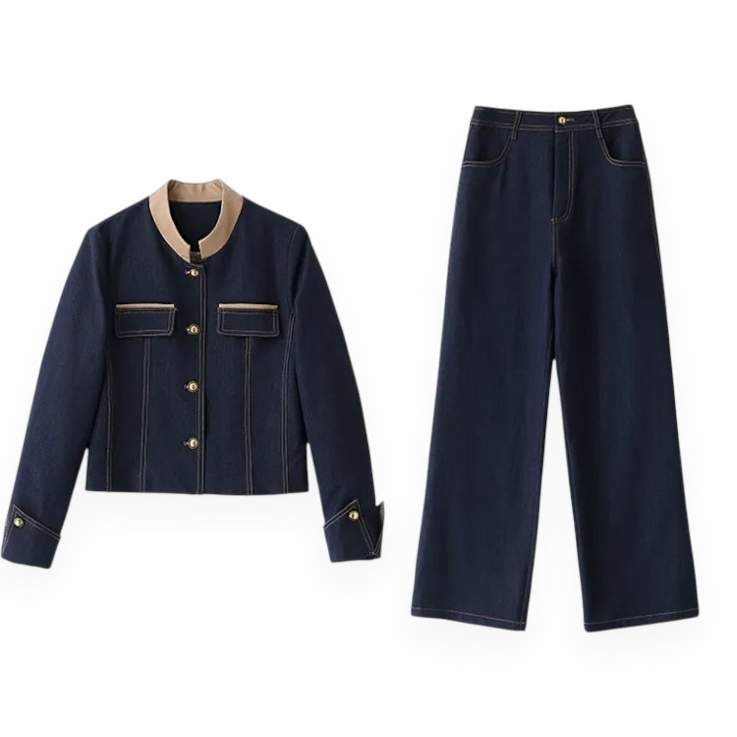 Elegant Office Denim Shirt – Business Casual Top for Women