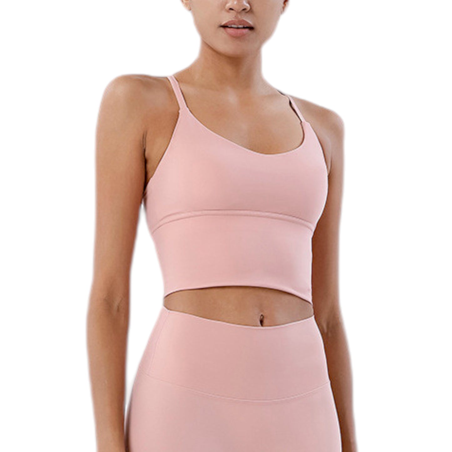 Nude Yoga Vest for Women – Breathable Fitness Sports Bra with Beautiful Back Design