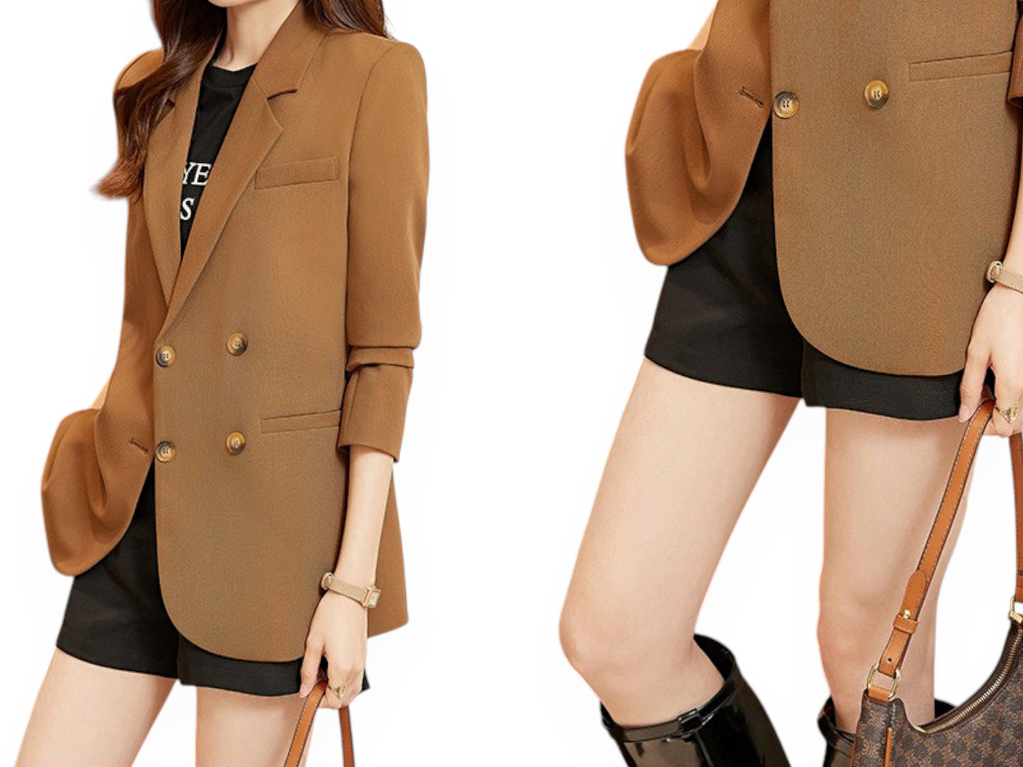 Fashionable Women’s Solid Color Blazer – Elegant Minimalist Jacket