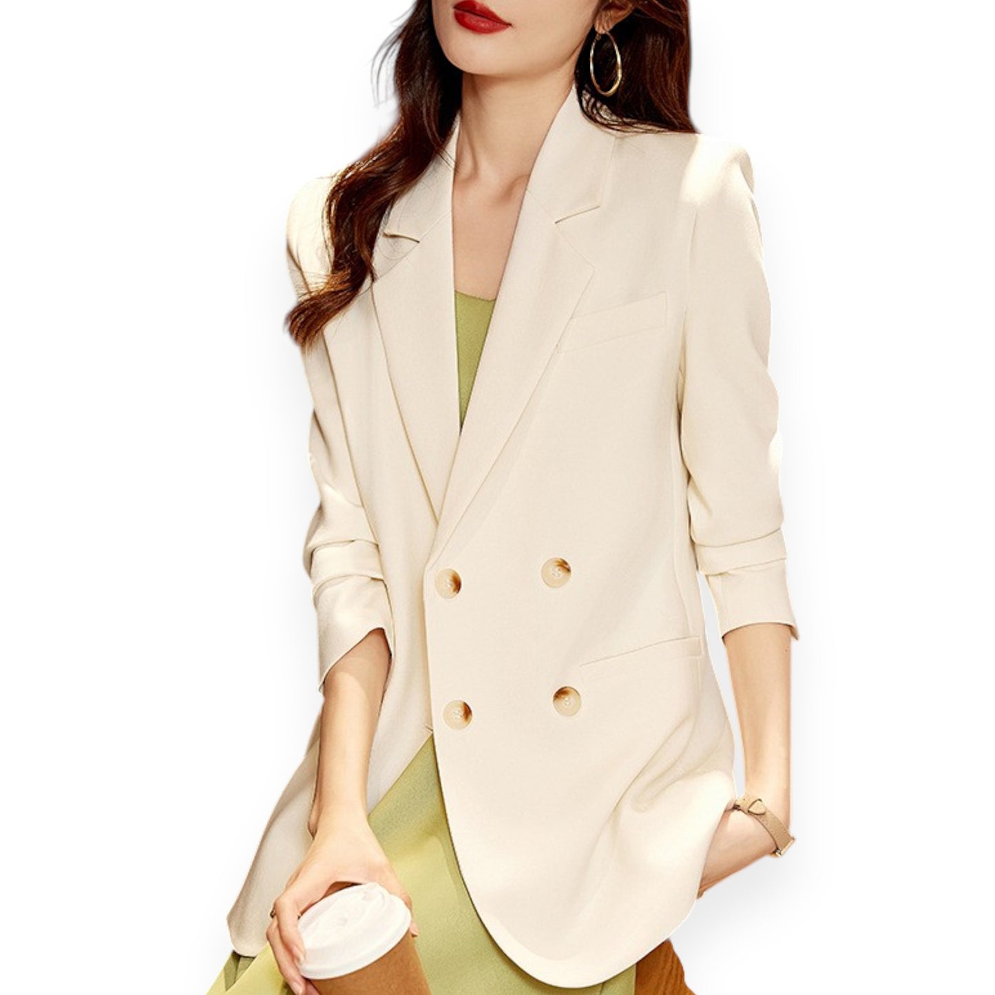 Fashionable Women’s Solid Color Blazer – Elegant Minimalist Jacket