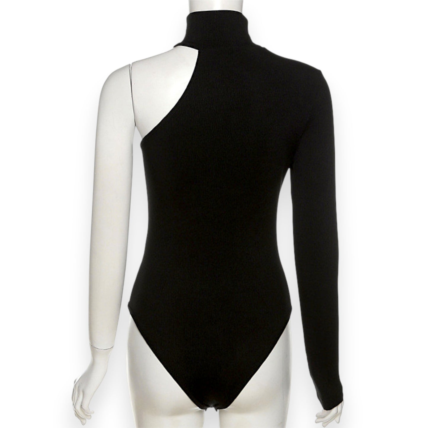 Hot Girl French Style One Shoulder Top – Slim Bodysuit with Long Sleeves