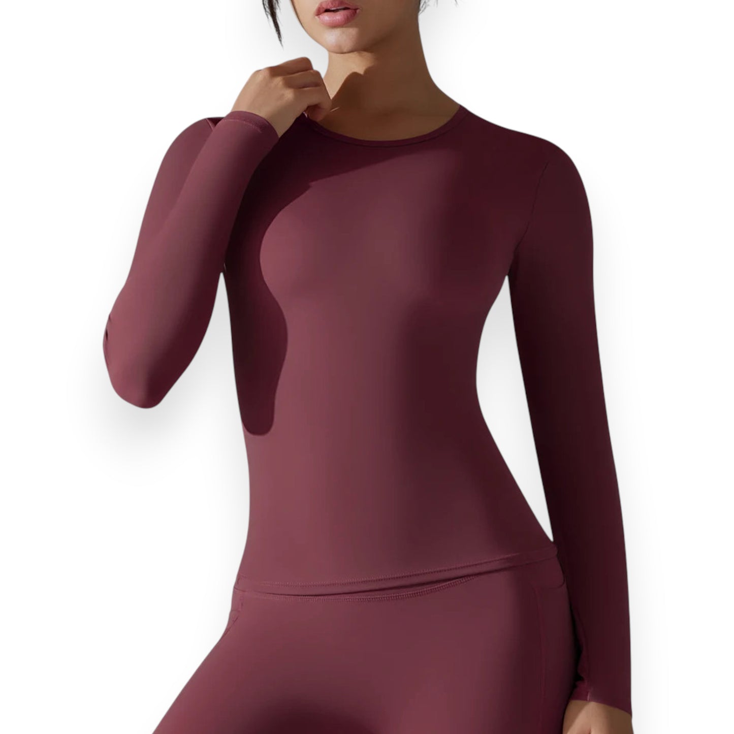 Women’s Breathable Nylon Spandex Active Top – Stretchy Pullover Sports Shirt for Running, Cycling & Fitness