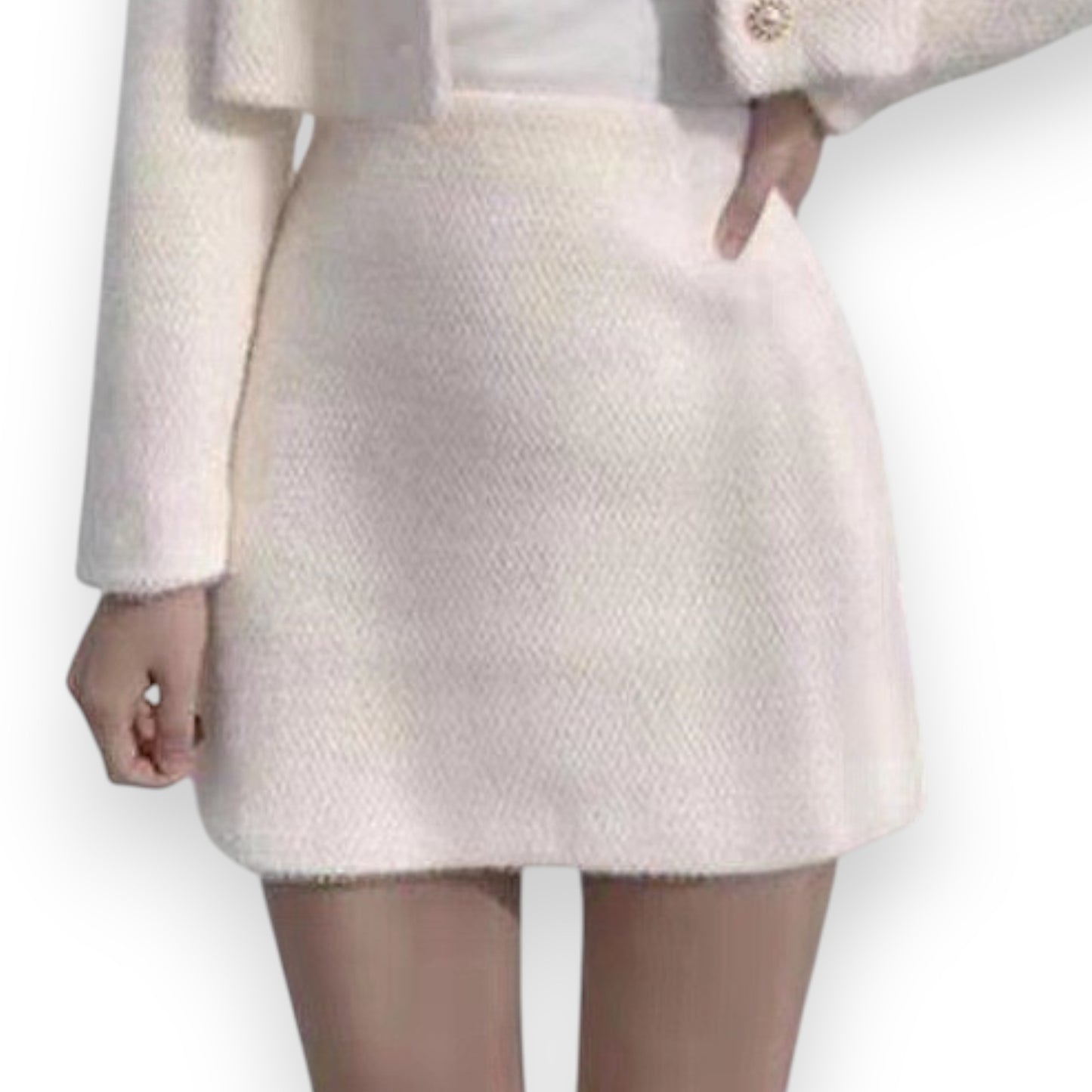 Korean Style Sweet Velvet Blazer & Mini Skirt Set – Long Sleeve Two-Piece Outfit