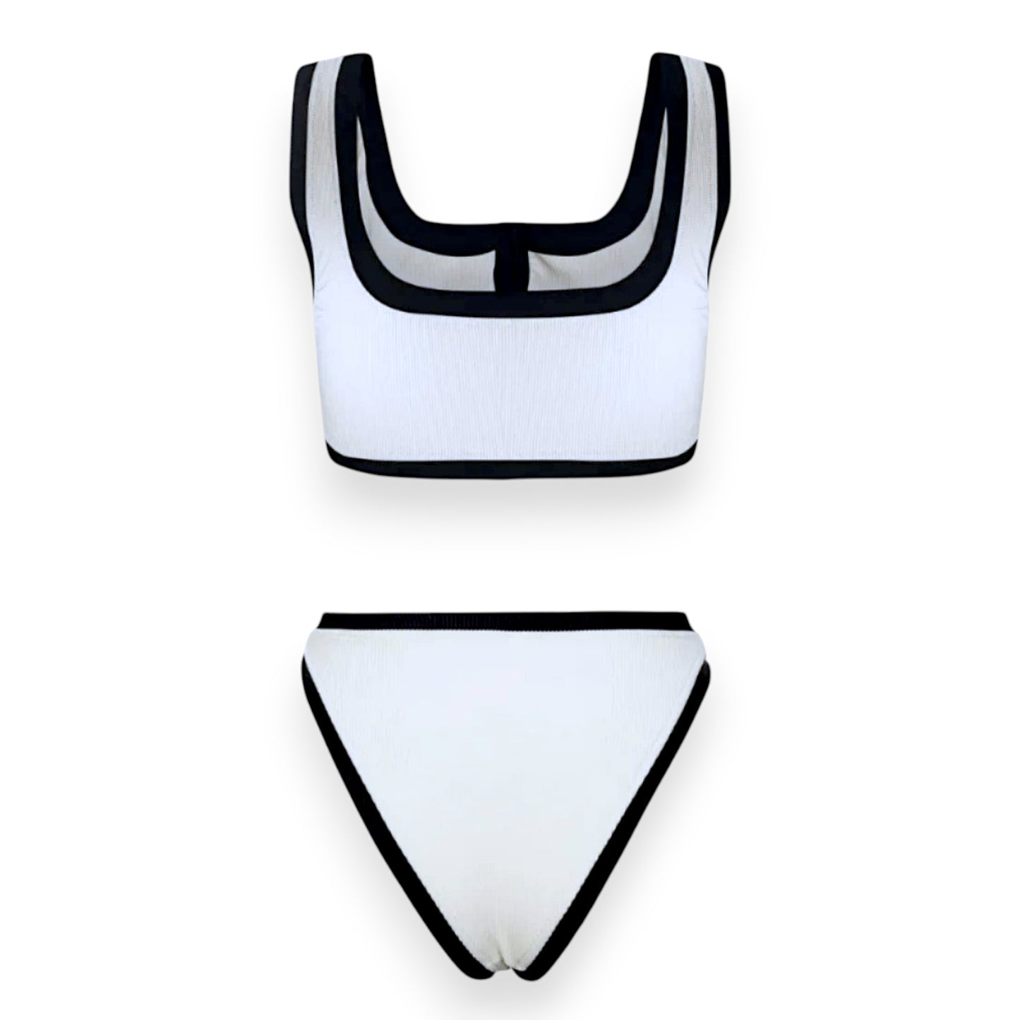 Women's Two Piece Bikini Set – Sexy High Waist Bottom & Plunge Halter Top