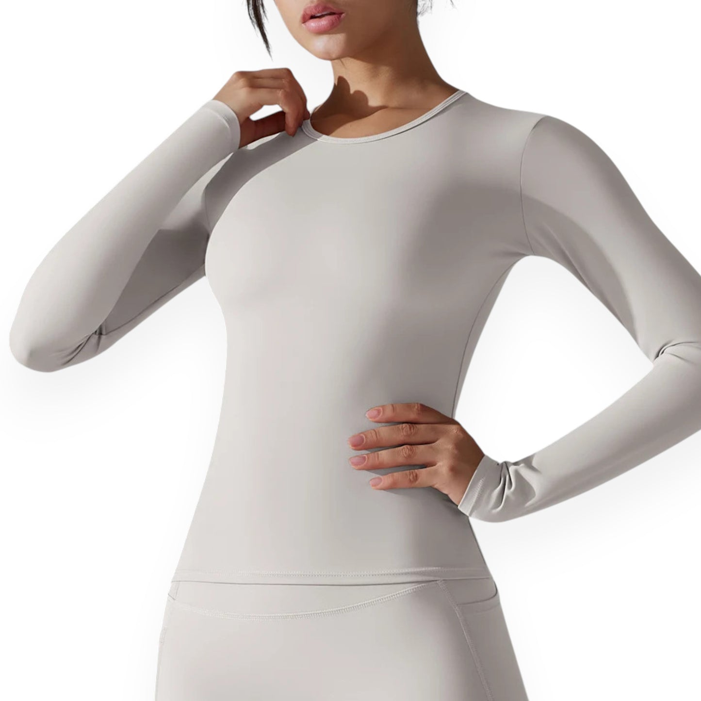 Women’s Breathable Nylon Spandex Active Top – Stretchy Pullover Sports Shirt for Running, Cycling & Fitness