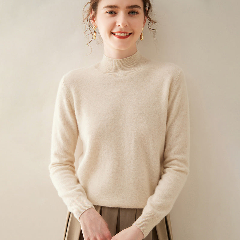 Woolen Sweater Simple Loose Pullover Long Sleeve Bottoming Shirt