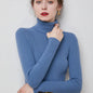 Turtleneck Sweater Women Slim Padded Inner Style