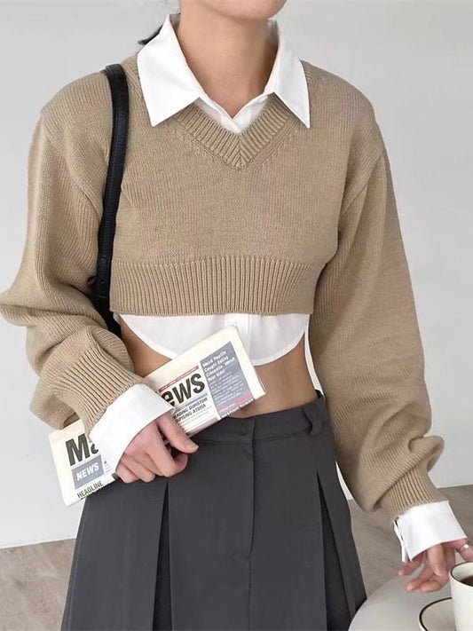 Long Sleeve Pullover Round Neck Sweater Top