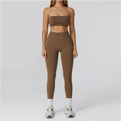 Women’s Seamless Sports Set – Bra, Shorts, Pants