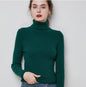 Turtleneck Sweater Women Slim Padded Inner Style