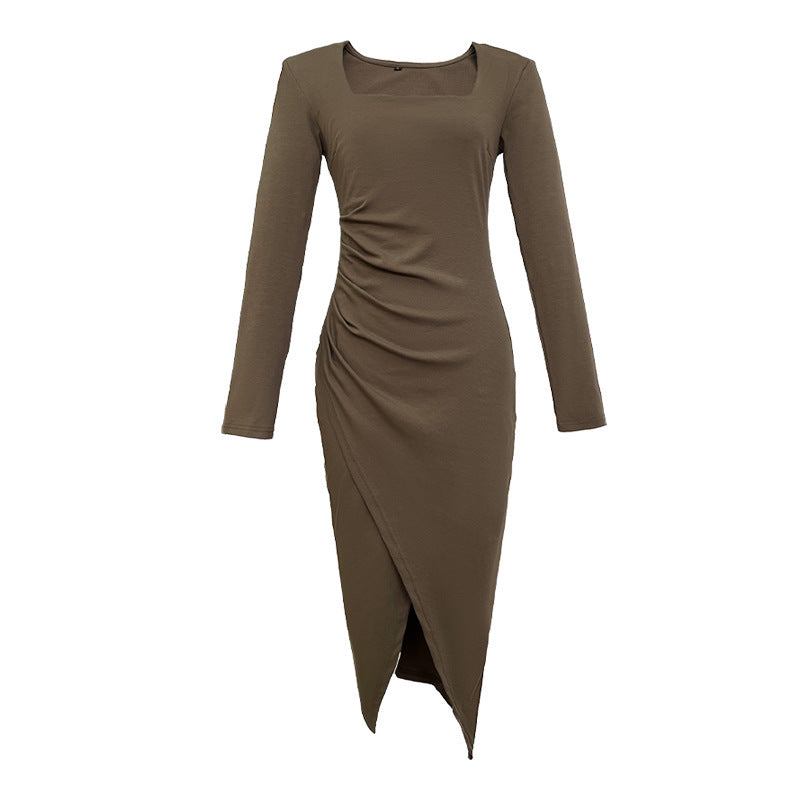 New Women's French Style Temperament Young Adult Lady Like Woman Long Dress Gentle Chic Design Dress