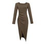 New Women's French Style Temperament Young Adult Lady Like Woman Long Dress Gentle Chic Design Dress