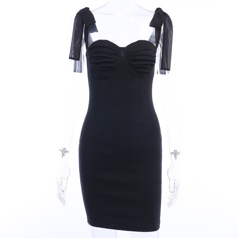 Temperament lace-up hip skirt