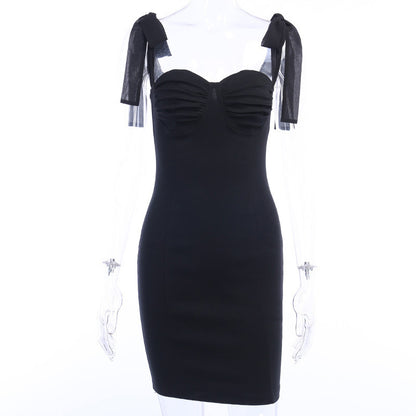 Temperament lace-up hip skirt