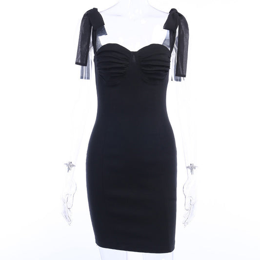 Temperament lace-up hip skirt