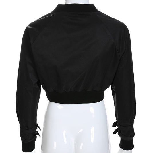 Long Sleeve Zip Jacket High Waist Jacket