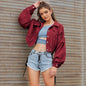 Woman retro street casual slim-fitting cardigan jacket