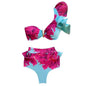 Flounce Strap High Waist Split Bikini Swimsuit Woman