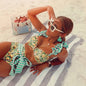 Flounce Strap High Waist Split Bikini Swimsuit Woman
